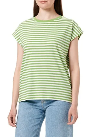 Springfield Maglietta a Righe Collo a Contrasto T-Shirt, , S Donna