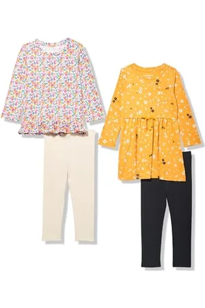 Amazon Set Completo a Maniche Lunghe Bambine e Ragazze, Pacco da 4, , 3 Anni