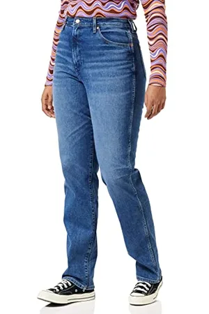 Wrangler Mom Straight Jeans, , 28W / 32L Donna