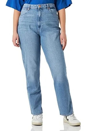 Wrangler Mom Straight Jeans, , 26W / 32L Donna