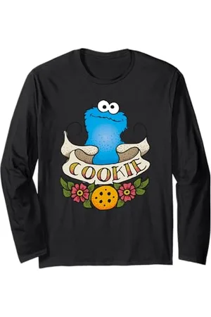Sesamstraat Tattoo Cookie Monster Maglia a Manica