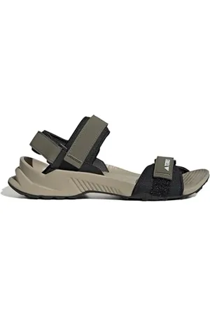 adidas Terrex Hydroterra Sandals, Scarpe da Trekking Unisex-Adulto, Olive Strata/Core Black/Wonder Beige, 48 2/3 EU