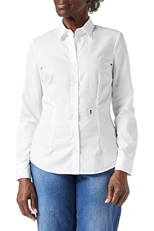 Seidensticker Bügelfreie, Camicetta Donna, (Weiß), 34