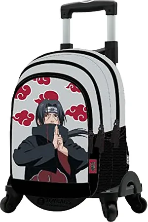 Naruto Zaino Scuola Itachi + Carrello Toybags con 4 Ruote girevoli, Unisex-Bambini e Ragazzi, , L