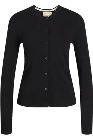 JJXX Jxophelia Comfy Cardigan Knit, Black/Detail:/Fog, XS Donna