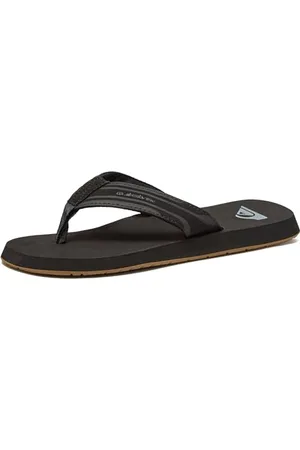 Quiksilver Herren Monkey Wrench Sandals, Sandali a Punta Aperta Uomo, Nero (Black/Black/Brown XKKC), 45 EU