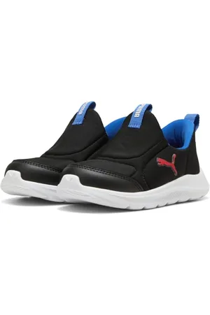 PUMA Fun Racer 2 Sliptech Inf, Scarpe da Ginnastica Unisex-Bimbi 0-24, Nero per Tutti i Tempi Rosso, 25 EU