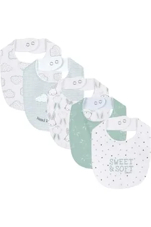 chicco Bavaglie Neonato e Neonata, Set di 5 Bavaglie 100% Cotone, Unisex Bambino e Bambina 0-24 Mesi, Designed in Italy