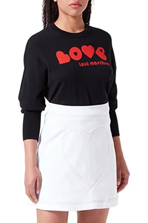 Moschino Minisirt with Maxi Stitched Heart Mini Gonna, , 44 Donna