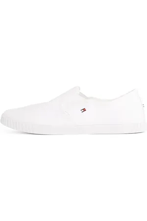 Tommy Hilfiger Donna Sneakers con Suola Preformata Canvas Lace Up Eleganti, (White), 37