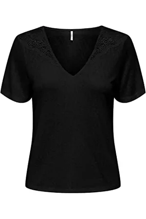 ONLY Onlanja S/S Lace Top Jrs T-Shirt, , XS Donna