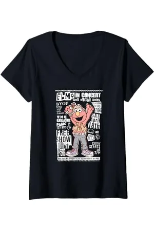 Sesamstraat Donna Elmo in concert Cool Young, Maglietta con Collo a V