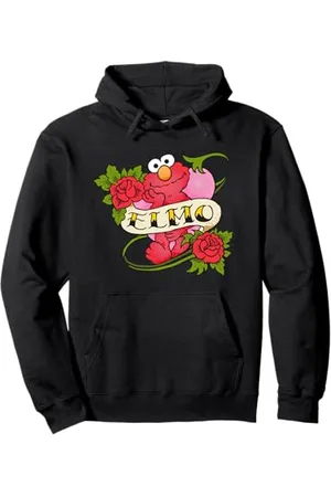 Sesamstraat Elmo Tattoo Roses, Felpa con Cappuccio