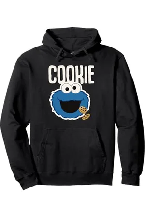 Sesamstraat Cookie Monster Patch, Felpa con Cappuccio