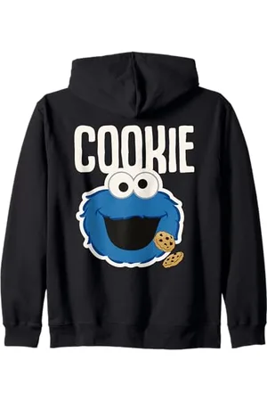 Sesamstraat Cookie Monster Patch, Felpa con Cappuccio