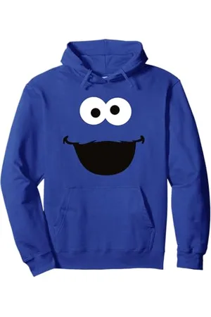 Sesamstraat Cookie Monster Face Smile Classic Felpa con Cappuccio