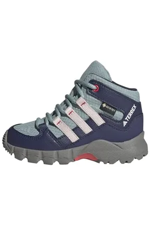 adidas Terrex Mid Gore-Tex Hiking Shoes, Scarpe da Trekking Unisex-Bimbi 0-24, Magic Grey/Putty Mauve/Pure Ruby, 20 EU