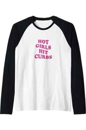 Cars Ragazze calde colpiscono i cordoli Maglia con Maniche Raglan