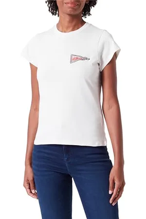 Wrangler Shrunken Band Tee T-Shirt, , S Donna