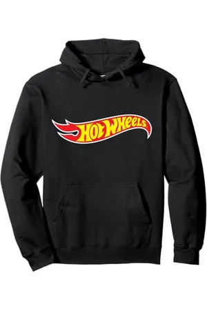 Hot Wheels Felpa Uomo, Ufficiale, Logo Felpa con Cappuccio