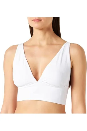adidas Reggiseno a Tuffo Lungo Bustino, Weiss 2, S Donna