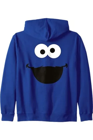Sesamstraat Cookie Monster Face Smile Classic Felpa con Cappuccio