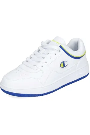 Champion Legacy - RD18 Low B GS Sneakers, Bianco/Blu Royal (WW017), 37.5 Adolescente SS24
