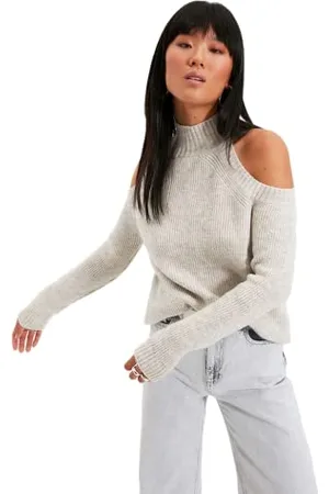 Trendyol Maglione di Maglieria con Colletto in Piedi di Base vestibilità Regolare da Donna Maglia di Tuta, , S