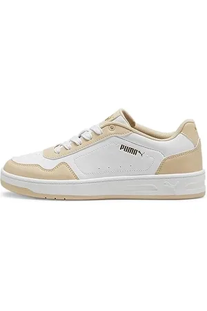 PUMA Court Classy, Scarpe da Ginnastica Donna, White-Cashew-Gold, 40.5 EU