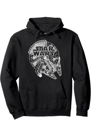 STAR WARS Logo On Millenium Falcon Felpa con Cappuccio