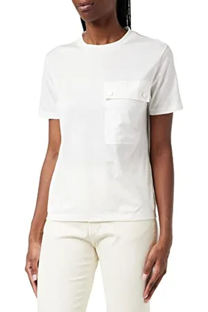 HUGO BOSS C_ Ecargi T-Shirt, Bianco opalino, L Donna