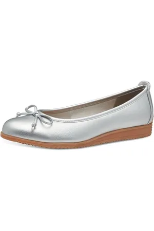 Marco Tozzi Damen Ballerinas 2-22120-44, Ballerine Donna, Silver, 39 EU