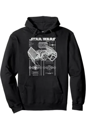STAR WARS TIE Fighter Blueprint Schematics Felpa con Cappuccio