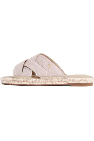 Tommy Hilfiger Donna Espadrillas Chambray Mule Sandali, Beige (Horseradish), 39