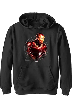 Marvel Avengers: Endgame-Iron Hero Hoodie Felpa con, , 12/12 Bambini e Ragazzi