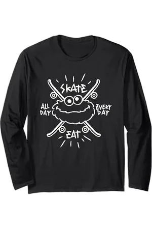 Sesamstraat Skate All Day Every Day White, Maglia a Manica