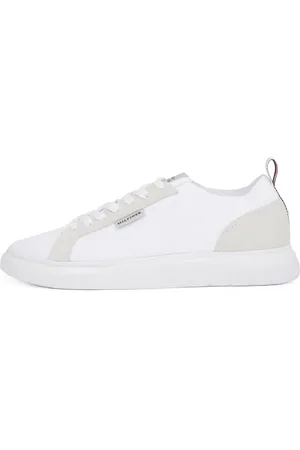 Tommy Hilfiger Uomo Sneakers Vulcanizzate Light Knit Seasonal Eleganti, (White), 46 EU