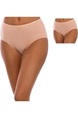 Playtex Slip Midi in Cotone Organico Ultra Confortevole Donna x2, Skin , S