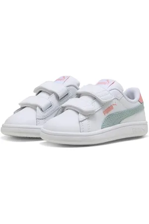 PUMA Smash 3.0 L V Inf, Scarpe da Ginnastica Unisex-Bimbi 0-24, Frutta Bianca Moderno Menta Rosa, 21 EU
