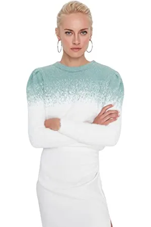 Trendyol Girocollo Colore Gradiente Maglione Regolare Maglia di Tuta, , S Donna