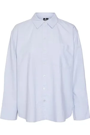 VERO MODA Vmida Oxford-Maglietta Wvn Ga Noos Camicia a Maniche Lunghe, , XL Donna