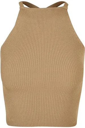 Urban classics Top da Donna a Costine Incrociato Canottiera, , S