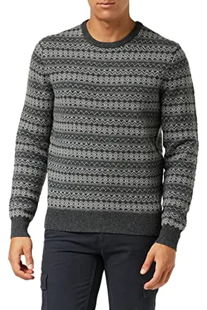 Hackett MONOCHROM FAIRISL CRW, Maglione, Uomo, (Charcoal), L