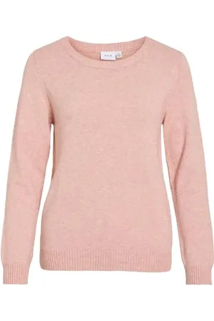 VILA CLOTHES Viril O-Neck L/S Knit Top-Noos Maglione, , M Donna