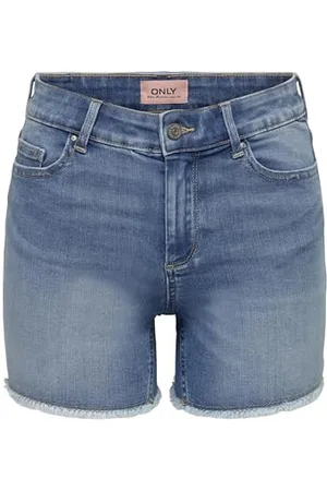 ONLY Shorts in Jeans Corti da Donna Bottoni e Cerniera Pantaloni Estivi., Colore: , Taglia:XL