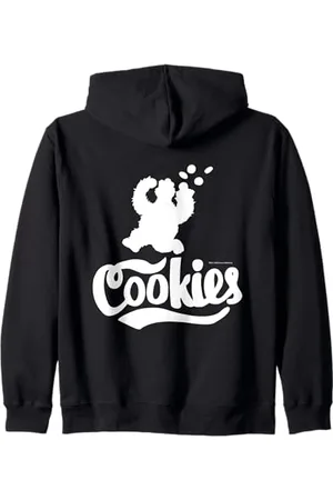Sesamstraat Cookies White Silhouette, Felpa con Cappuccio