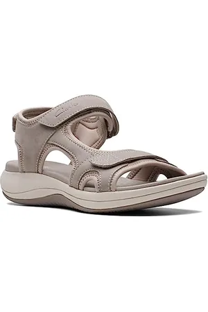 Clarks Baia di Mira, Sandali Bassi Donna, Tessile Stone, 41 EU Larga