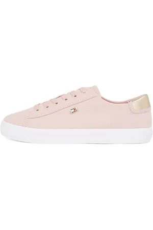 Tommy Hilfiger Donna Sneakers Vulcanizzate Canvas Lace Up Eleganti, Rosa (Foggy Pink), 39