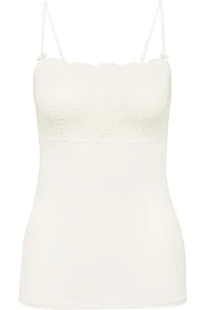 Calida Unterhemden Sweet Secrets, Canotta da donna, (crema alabastro 911), 46 (dimensioni del produttore: M = 44/46)