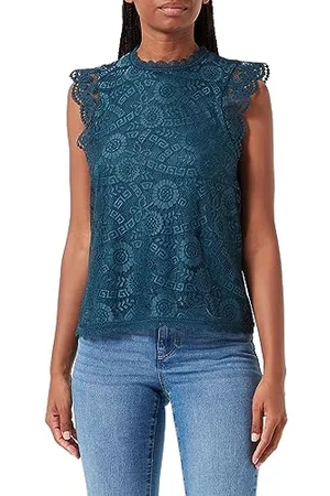 Pieces® Pcolline SL Lace Top Noos BC, , L Donna